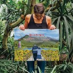 Personalised Side by Side Only One Old Couple Sunflower Love Travel Poster Frameless Painting Birthday Room Decor