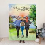 Manta personalizada para madre e hija Best Friends Forever from the Heart Skin Friendly Woman's Day Gift for Her