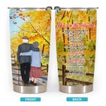 Personalised You Are My Only One Maple Leaf Old Couple 20oz Tumbler Valentine's Day Christmas Birthday Gift Daily Use