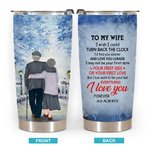 Personalised Old Couple Mutual Sincere Confession Winter Snow 20oz Tumbler Birthday Daily Use