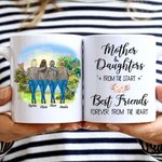 Personalisierte Mutter und Tochter Best Friends Forever from The Heart White Ceramic Mug