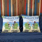 Personalized Husband and Wife Beach Holiday Island Travel Throw Pillow Cover Birthday Gift Home Decoration