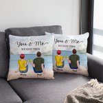Personalised Couple Dating You and Me Drinks Throw Pillow Cover Couple Gifts Bedroom Decor