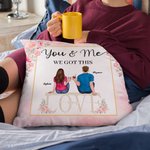 Gepersonaliseerd paar zitten op stoel Love Chair bloemen Cheers kussenhoes vriendje vriendje geschenken home decoratie