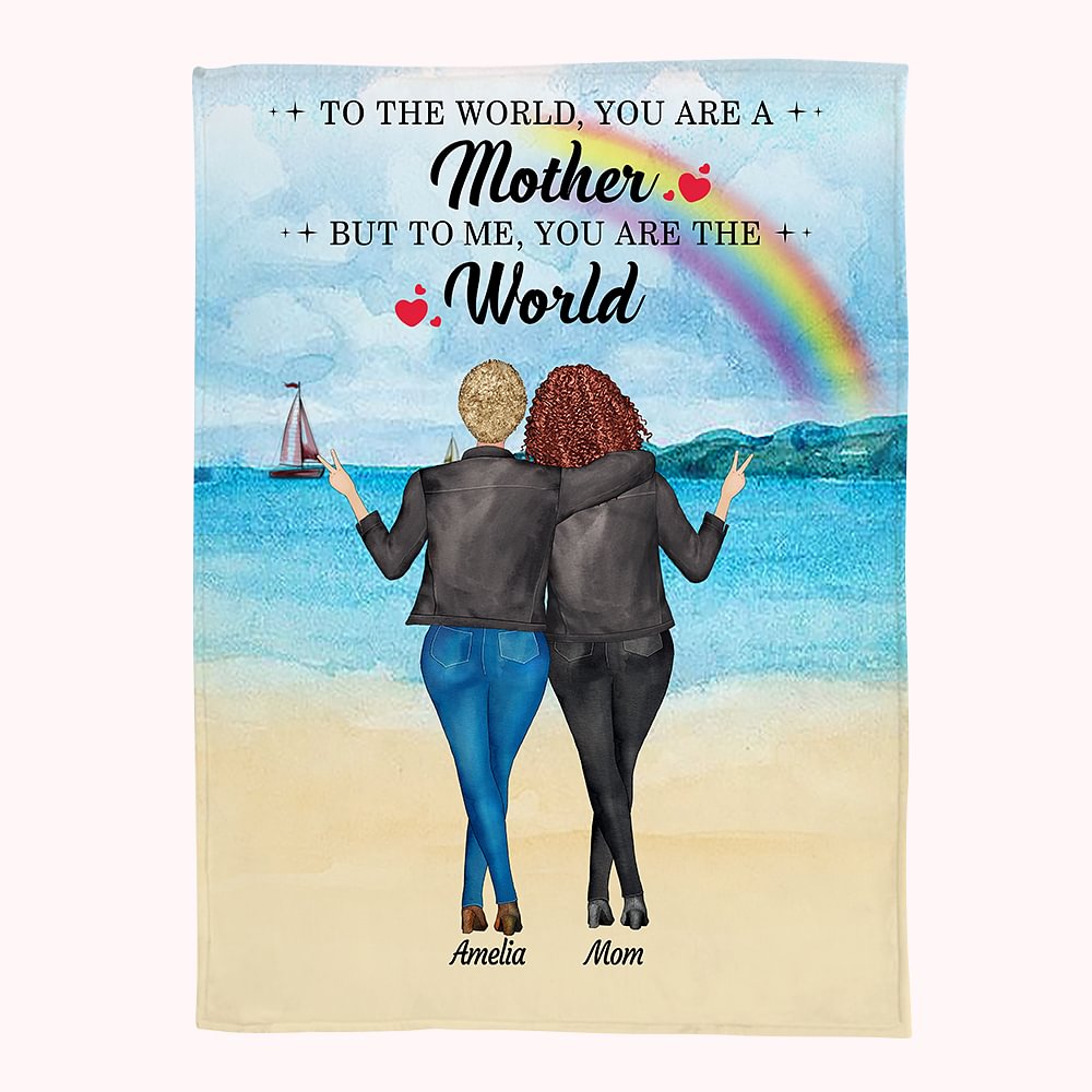 Personnalisé Vous êtes le monde pour nous montrant l'amour pour la couverture Sherpa Mother