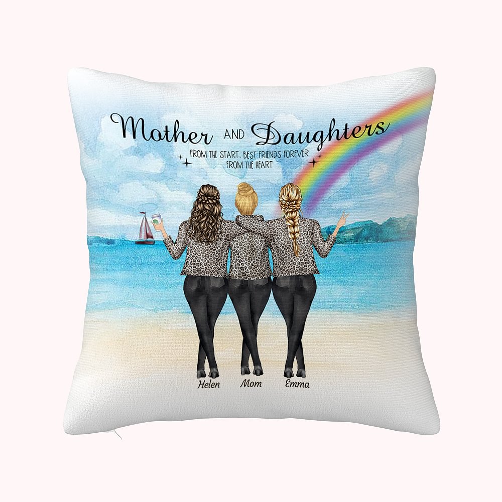 Mère et fille personnalisées depuis le début Housse de coussin Meilleur cadeau pour mère pour le salon