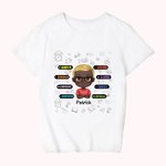 Personalized Girl Boy Headshot Tag Wall Sign Childlike Elements Kid T-shirt School Season  Daily Wear