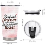 Personalized Besties Sitting Under Flowers Tree Drink 20oz Tumbler Gift for Best Friend Daily Use