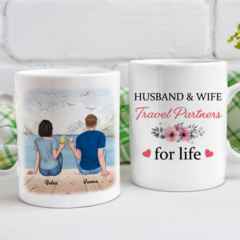 Personalised Husband and Wife Beach Summer Vacation Couple Sweet Travel