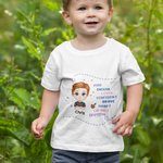 Regalo personalizzato per il ritorno a scuola Studente Ragazza Ragazzo con elementi del tavolo da disegno Bambino T-shirt Stagione scolastica