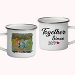 Personalized Together Since Years Forest Swimming Pool Vacation Enamel Mug Easy to Clean Christmas Birthday Gifts