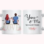 Personlig Du og jeg, vi har denne kjærlighetshistorien Hvitt keramisk krus til kontoret og hjemmet