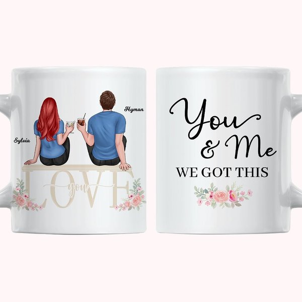 Personlig Du og jeg, vi har denne kjærlighetshistorien Hvitt keramisk krus til kontoret og hjemmet