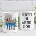 Personalisiert wie Mutter wie Töchter Oh Crap Shopping weiße Keramiktasse als Geschenk zum Muttertag