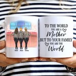 Personalized To The World You Are A Mother Shopping Celebration White Ceramic Mug Gift For Women Coffee Mug