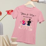 Personalised Couple Cheer You and Me We Got This Love Story  T-shirt Valentine's Day Daily Wear