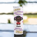 Personalised Back to School Season Smart and Cute Kids Straight Skinny Tumbler Birthday Reusable Water Bottle