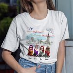 Personalized Girlfriend Friendship Travel Airplane T-shirt Birthday Daily Wear