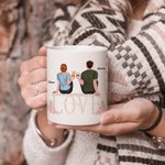 Personalized Husband and Wife Travel Partners for Life Couple Cheers White Ceramic Mug Couple Gift 11oz or 15oz