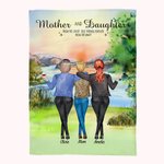 Manta personalizada para madre e hija Best Friends Forever from the Heart Skin Friendly Woman's Day Gift for Her