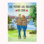 Coperta personalizzata Like Mother Like Daughter Sweet Go Outside Regalo super morbido per la festa della mamma e del ringraziamento