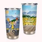 Personalized Annoying Each Other Couple on Chairs with Sunflowers 20oz Tumbler Anniversary Gift Daily Use