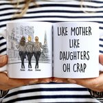 Personalisiert wie Mutter wie Töchter Oh Crap Shopping weiße Keramiktasse als Geschenk zum Muttertag