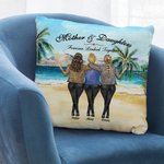Personalized Mother and Daughter Forever Linked Together Throw Pillow Cover Best Gift for Mother for Living Room