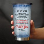 Personalised Old Couple Mutual Sincere Confession Winter Snow 20oz Tumbler Birthday Daily Use