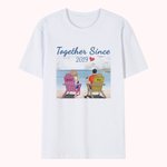 Personalisierter Strand-Sommerferien-Ferien-Paar-süßer Reise-T - Shirt Valentinstag