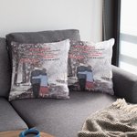 Personalisierte Ich liebe dich für immer und immer Großeltern Winter Schnee werfen Kissen Abdeckung Frau Ehemann Home Decoration