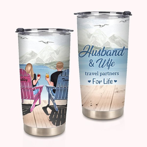 Iceberg View Couple on Chairs 20oz Tumbler
