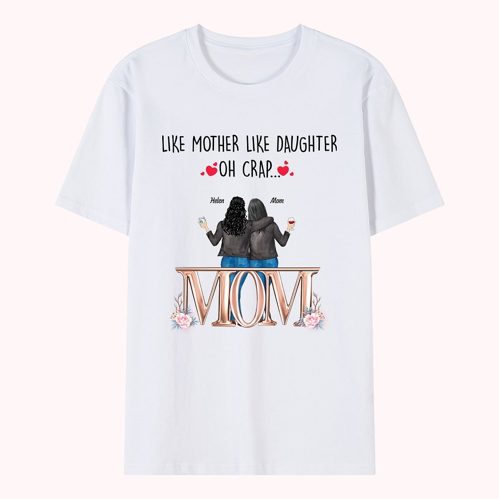 T-shirt personnalisé comme mère comme filles soeurs shopping amour fête des mères
