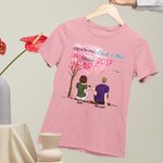 T-shirt personnalisé d'arbre de jeune couple d'amour éternel anniversaire