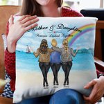 Personalized Mother and Daughter Forever Linked Together Throw Pillow Cover Mother's Day Gift Bedroom Decor