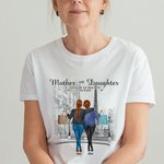 Personalized Best Mom Love Never Separates City ​​Walk Shopping T-shirt Birthday Daily Wear