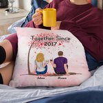 Personligt kuddfodral Par som sitter under träd tillsammans Kasta kuddfodral Girlfriend Gifts Home Decoration