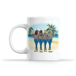 Mère et fille personnalisées pour toujours liées ensemble vacances à la plage conception tasse en céramique blanche cadeaux de maman