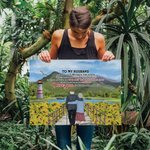 Gepersonaliseerde I Love You Zonnebloem Zeemeeuw Oud Echtpaar Green Mountain Poster Frameless Schilderij Valentijnsdag Muurkunst Print