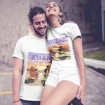 T-shirt personnalisé de voyage de coucher du soleil de vous et moi nous avons obtenu ce couple