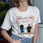 Personnalisé Jeune Couple Cousant Ensemble Cheer T-shirt Anniversaire Usage Quotidien