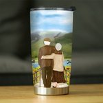 Gepersonaliseerde I Love You to My Wife or Husband Sunflower 20oz Tumbler Valentijnsdag Kerstmis Verjaardag Dagelijks Gebruik