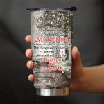 Gepersonaliseerde Old Couple Lives Together Sneeuw Winter 20oz Tumbler Valentijnsdag Dagelijks Gebruik