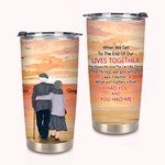 Gepersonaliseerde Love Last Forever Sunset Confession 20oz Tumbler Valentijnsdag voor warme en koude dranken