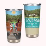 Gepersonaliseerd I'm Keeping You Forever Yours This Couple on Chairs 20oz Tumbler Verjaardagscadeau dagelijks gebruik