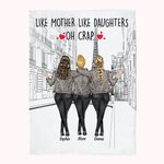 Personalisierte Decke wie Mutter wie Tochter, beste Mutter der Welt, superweich, bestes Geschenk zum Muttertag, Erntedankfest