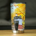 Personalised You Are My Only One Maple Leaf Old Couple 20oz Tumbler Valentine's Day Christmas Birthday Gift Daily Use