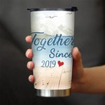 Personalized Together Since This Couple on Chairs Iceberg View 20oz Tumbler Couple Gift Daily Use
