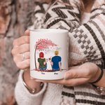 Personalised Together for Years Couple Love Tree C-type Handle White Ceramic Mug