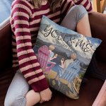 Personifierad Din och Mig Vi Fick Detta Lake Mountain Natural Scenery Throw Kudde Omslag Jubileum Present Soffa Dekor